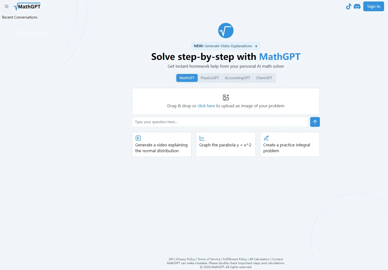 MathGPT: AI-Powered Math Solver & Homework Helper