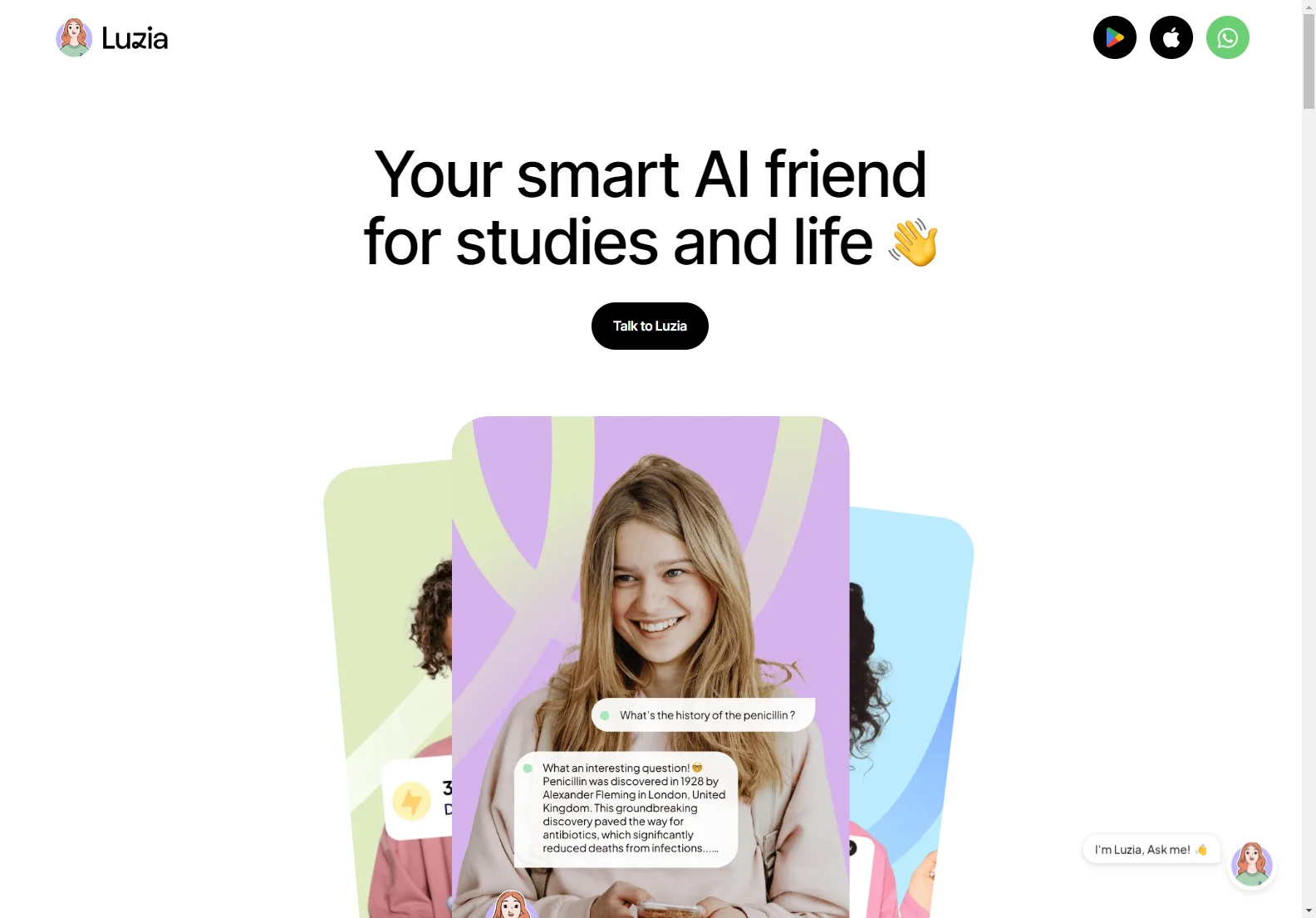 Luzia: Your Intelligent AI Assistant for Studies and Life