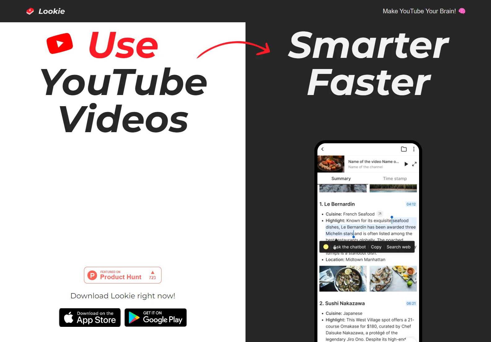 Lookie: AI-Powered YouTube Summarizer for Faster Learning