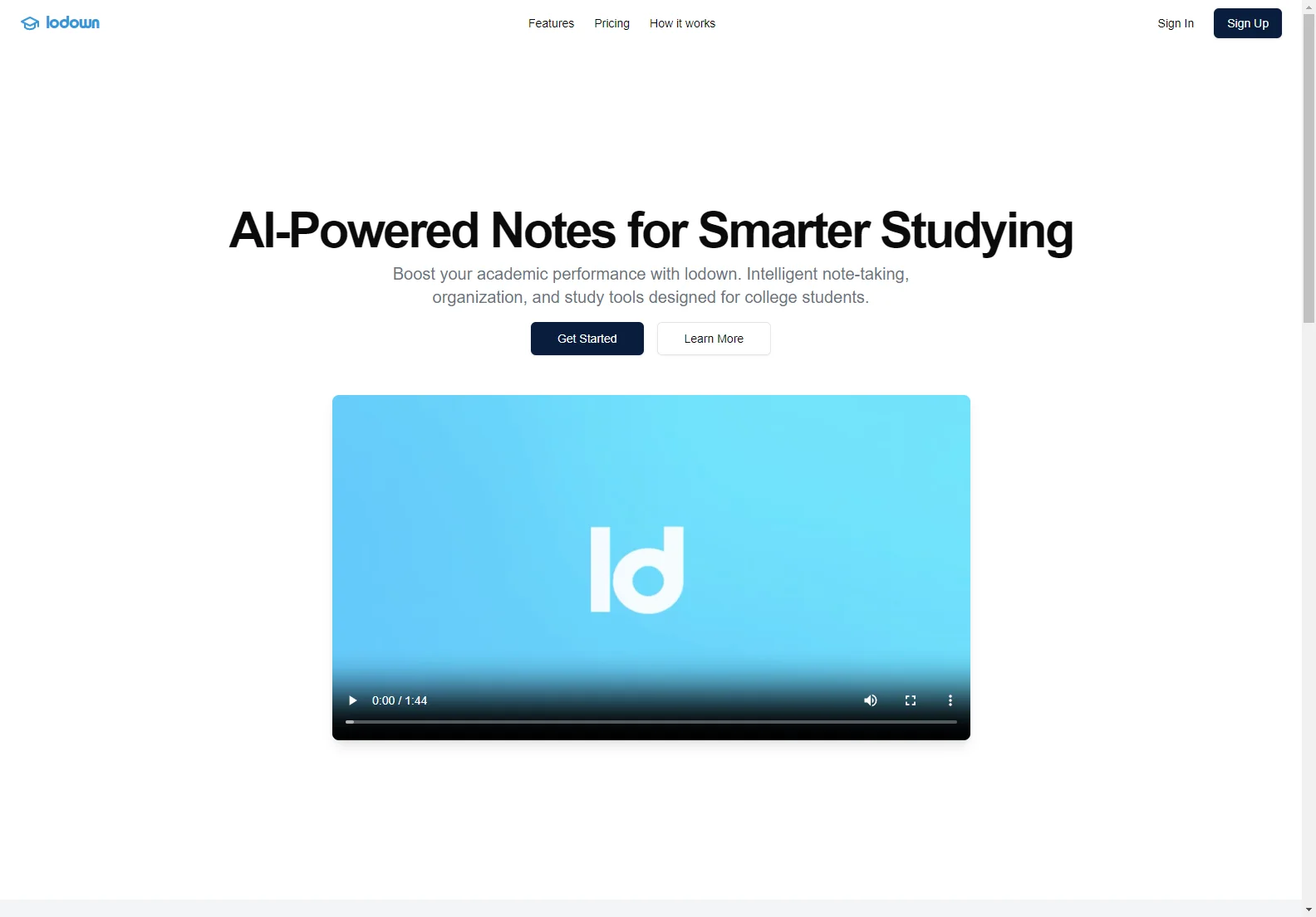 Lodown: AI-Powered Notes for Smarter Studying