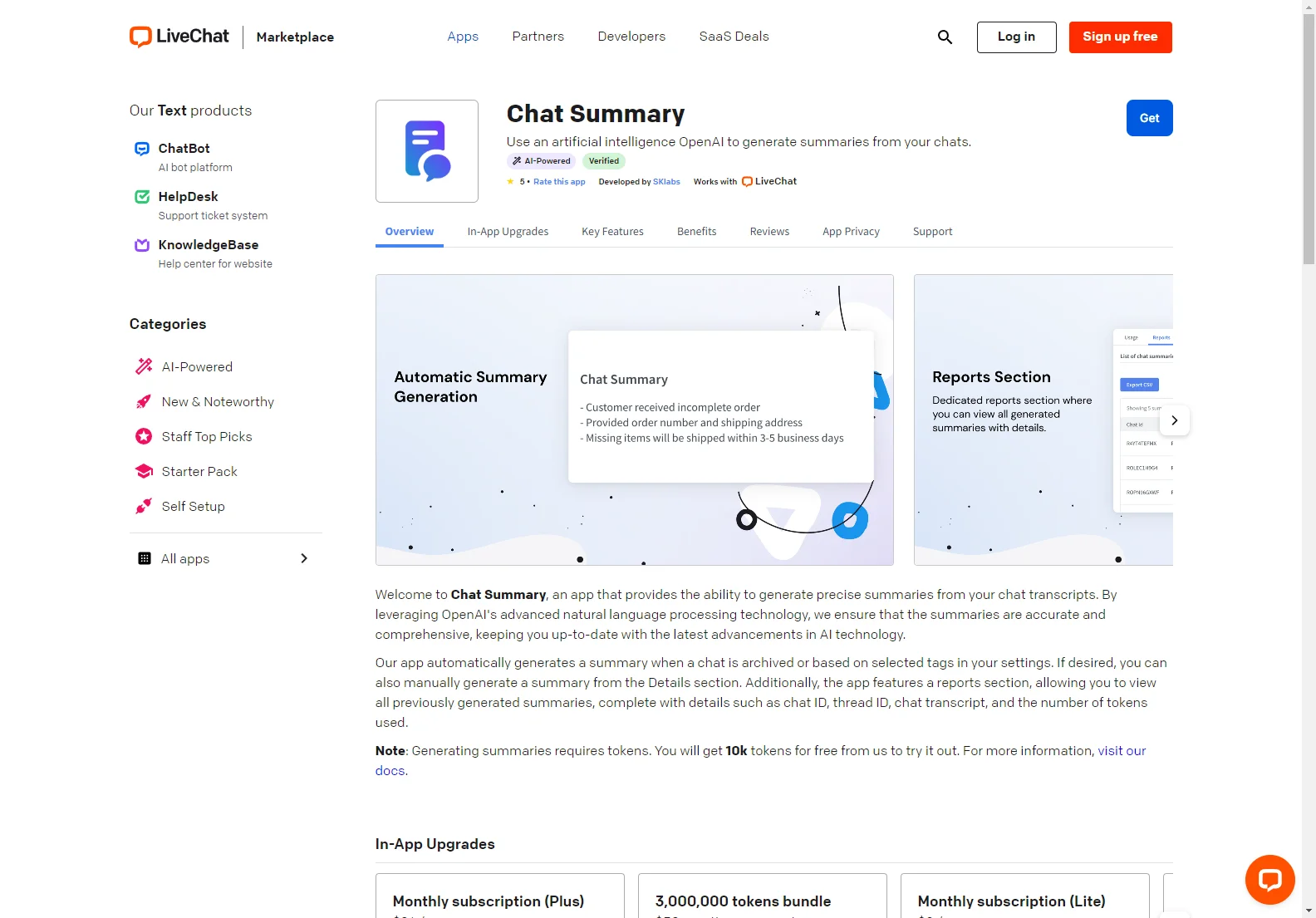 Chat Summary: AI-Powered Chat Summarization for LiveChat