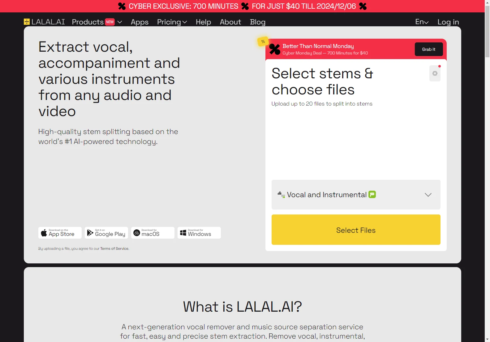 LALAL.AI: AI-Powered Vocal & Instrumental Remover for Music Production