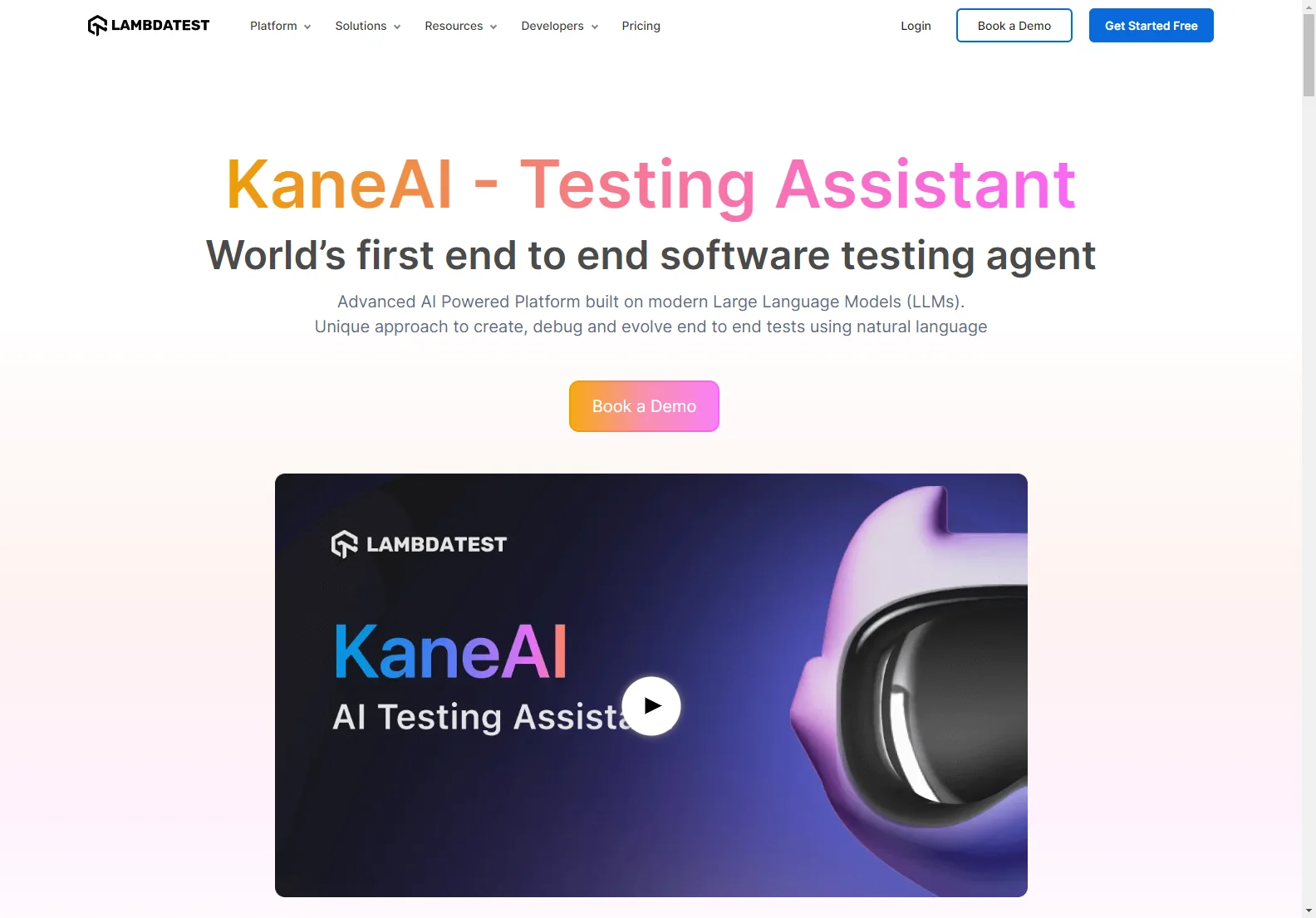 KaneAI: AI-Powered End-to-End Software Testing Agent