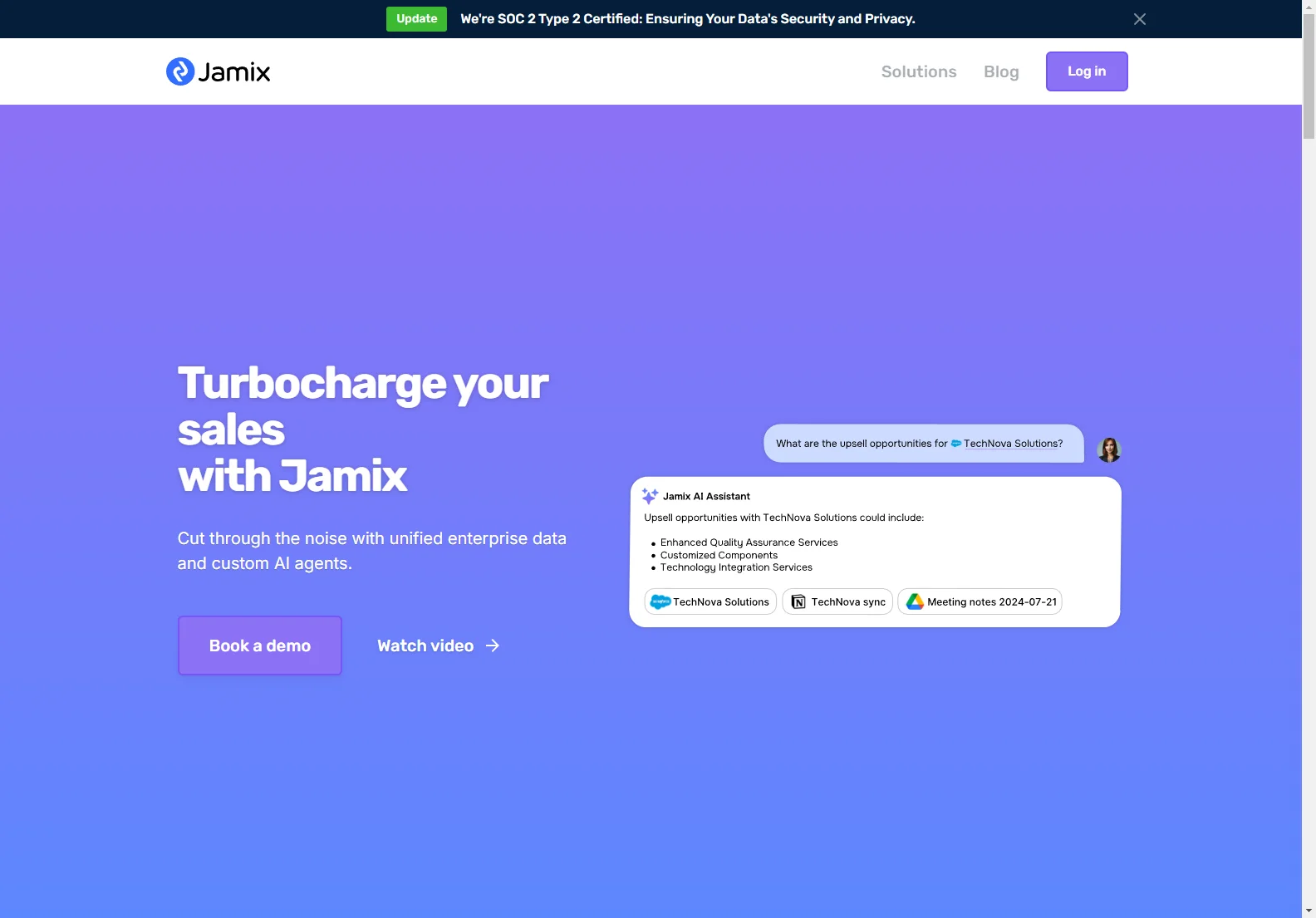 Jamix: AI-Powered Data Analytics for Sales Growth and Enhanced Security