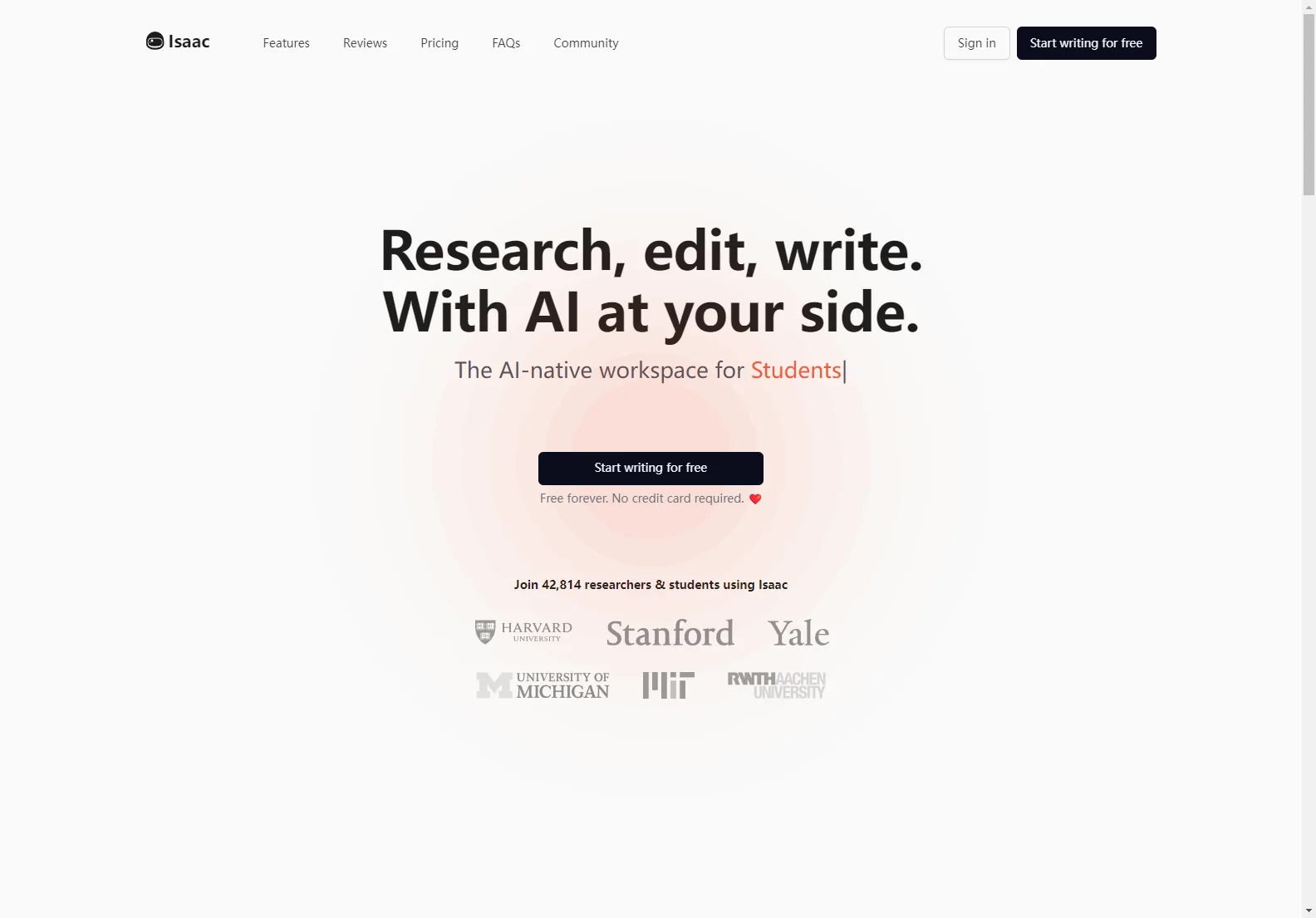 Isaac Editor: AI-Powered Academic Writing Platform