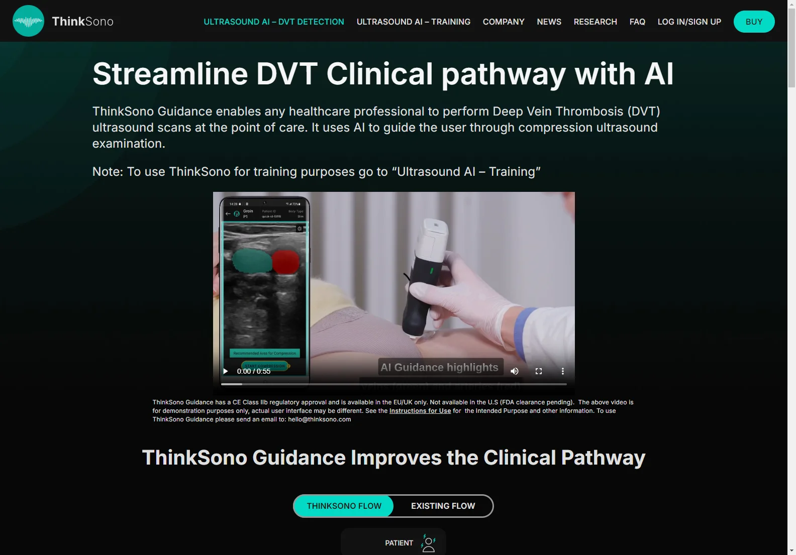 ThinkSono Guidance: AI-Powered DVT Detection for Faster Diagnosis