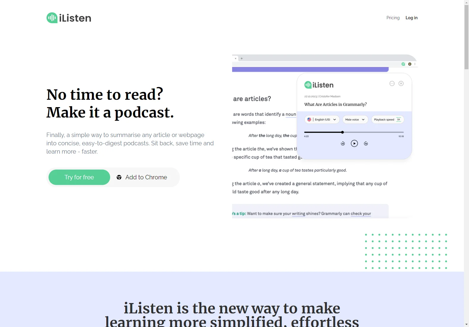 iListen: AI-Powered Podcast Summarizer - Save Time & Learn Faster