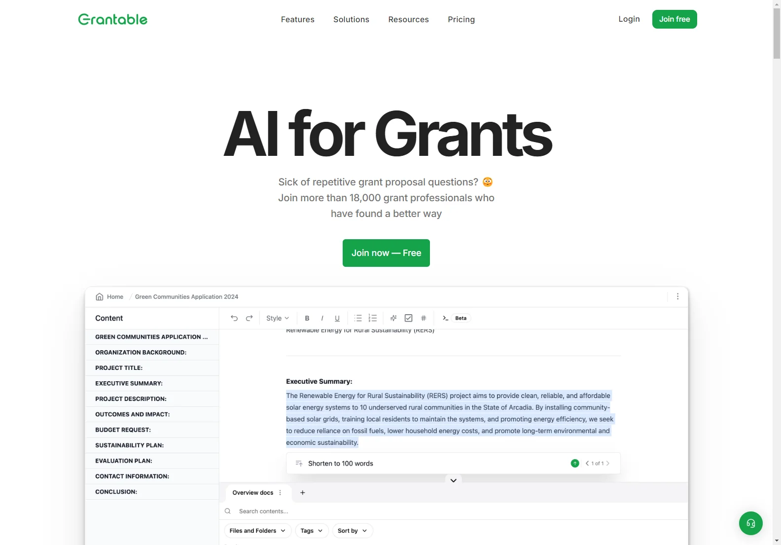 Grantable: AI-Powered Grant Writing Tool for Faster, More Successful Proposals