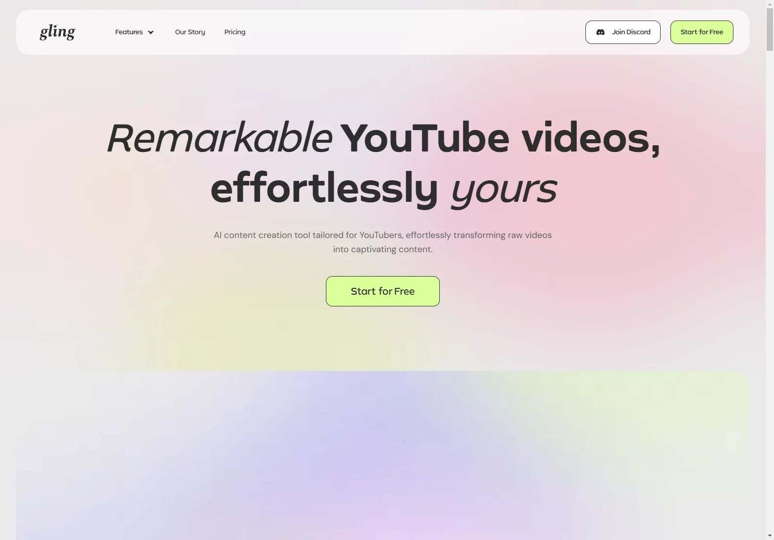 Gling: AI Video Editing Software for YouTube Creators