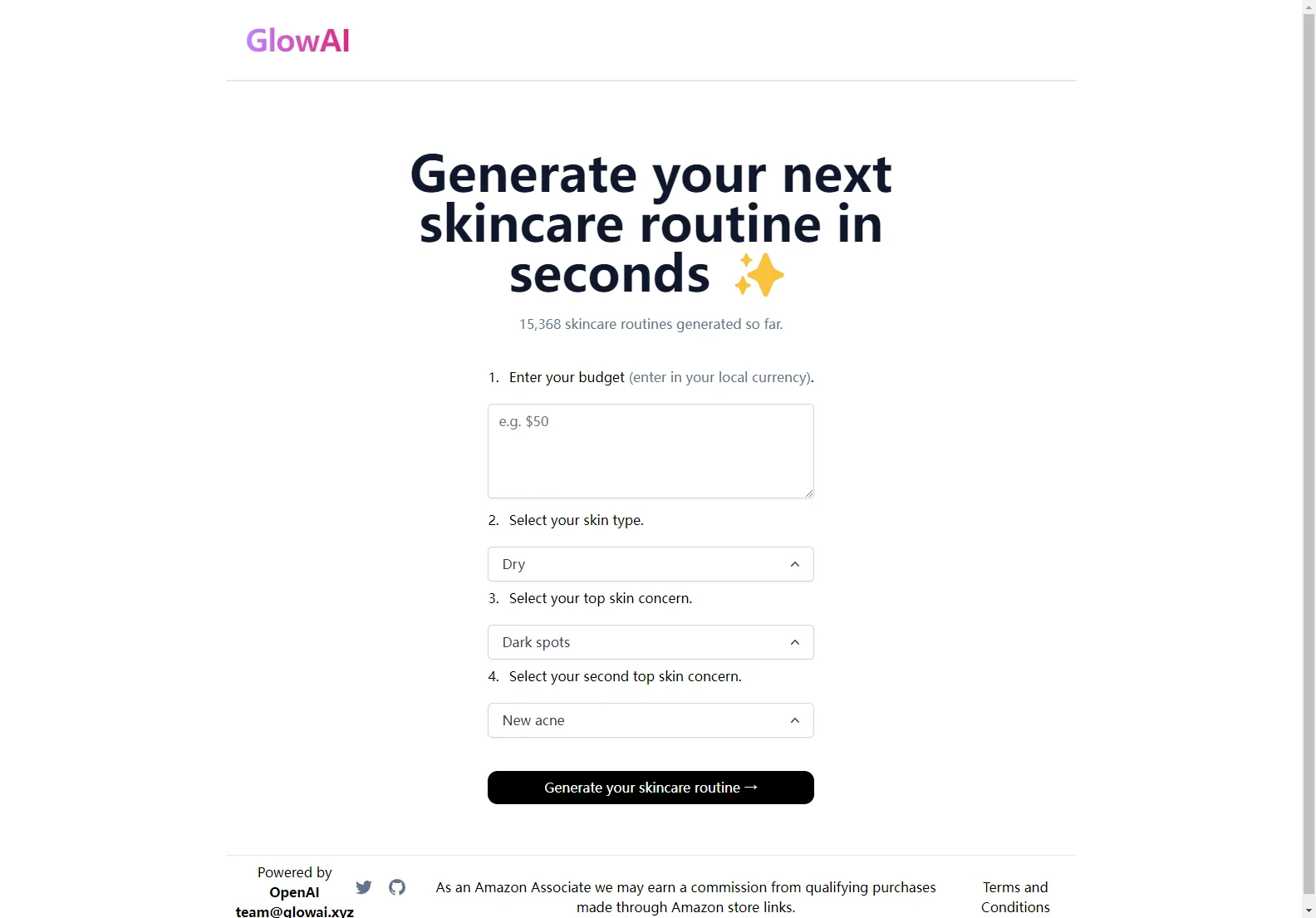 GlowAI: Personalized Skincare Routines in Seconds