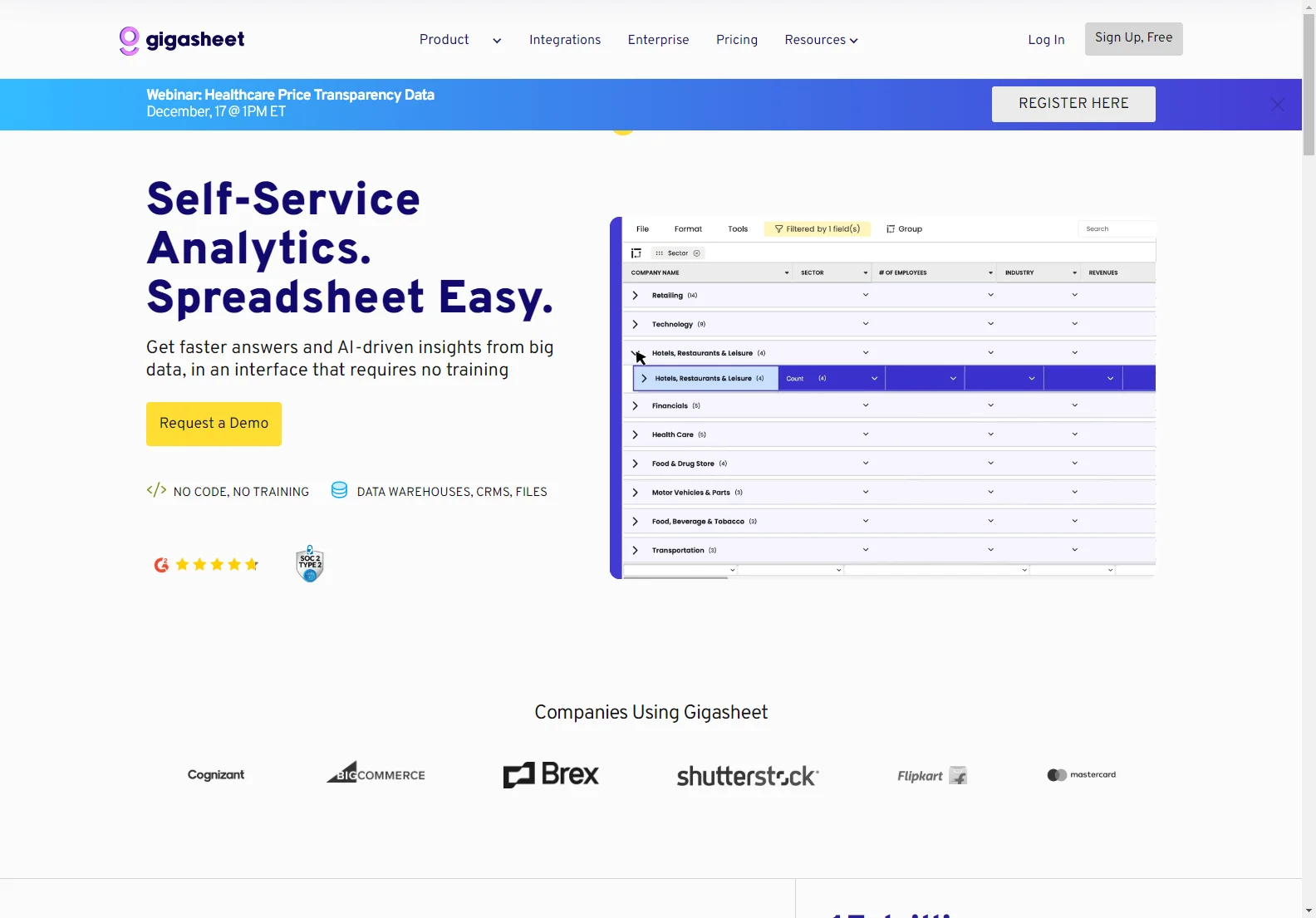 Gigasheet: AI-Powered Self-Service Analytics for Everyone