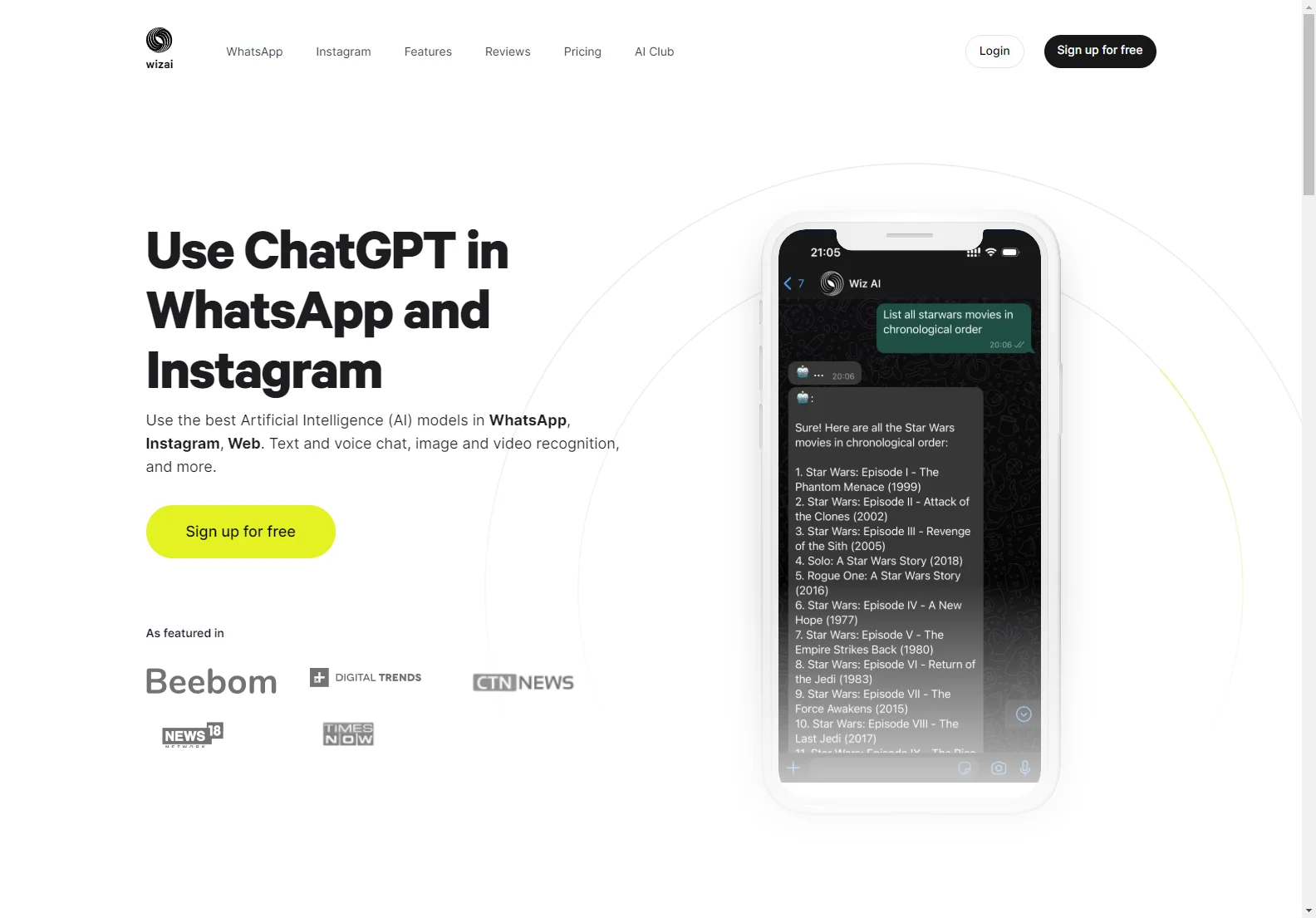 WizAI: Revolutionizing Messaging with AI-Powered ChatGPT for WhatsApp & Instagram