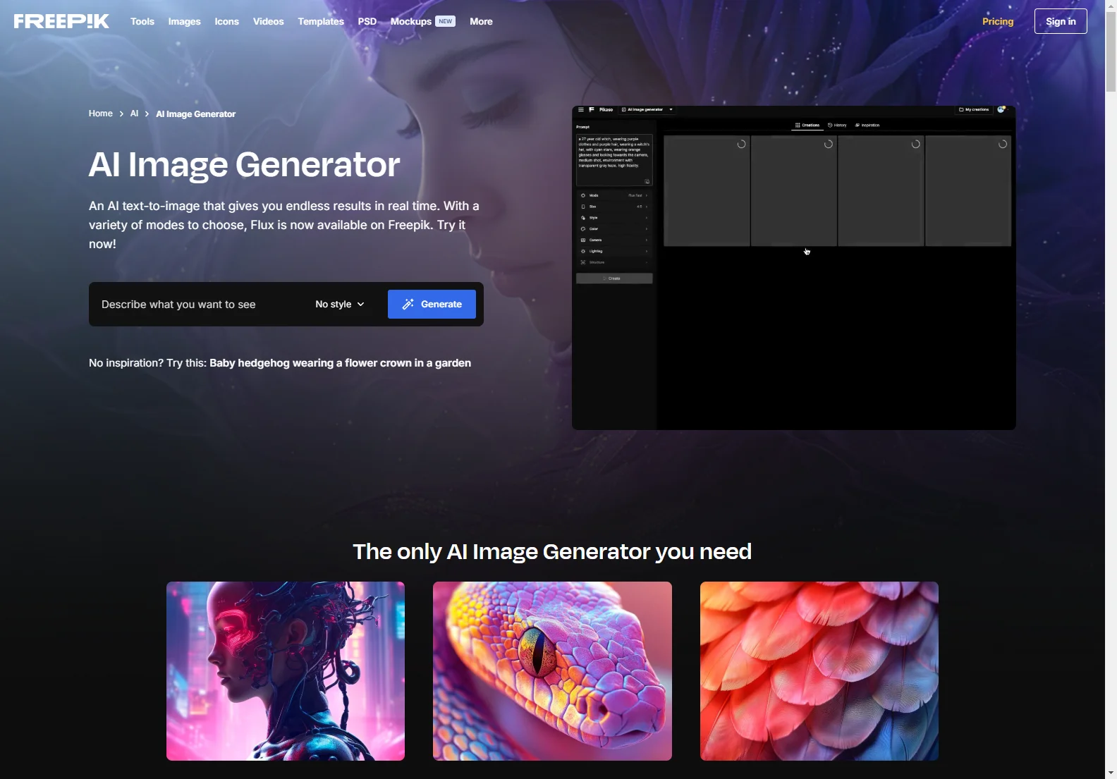 Freepik AI Image Generator: Create Stunning Images from Text Prompts