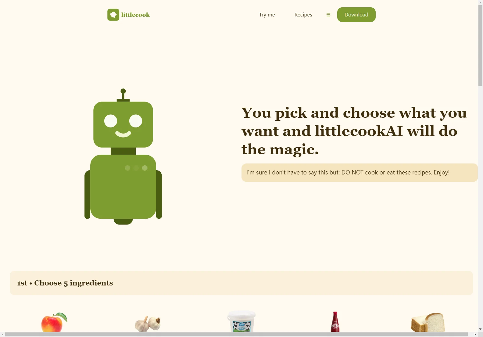 littlecookAI: AI-Powered Recipe Generator for Culinary Creativity