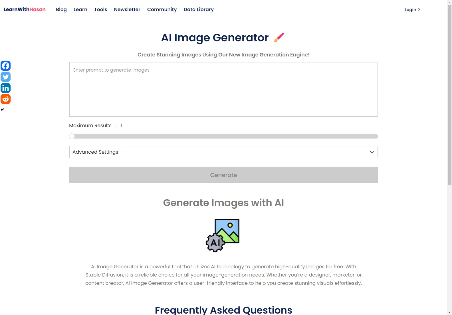 Free AI Image Generator: Create Stunning Images with LearnWithHasan