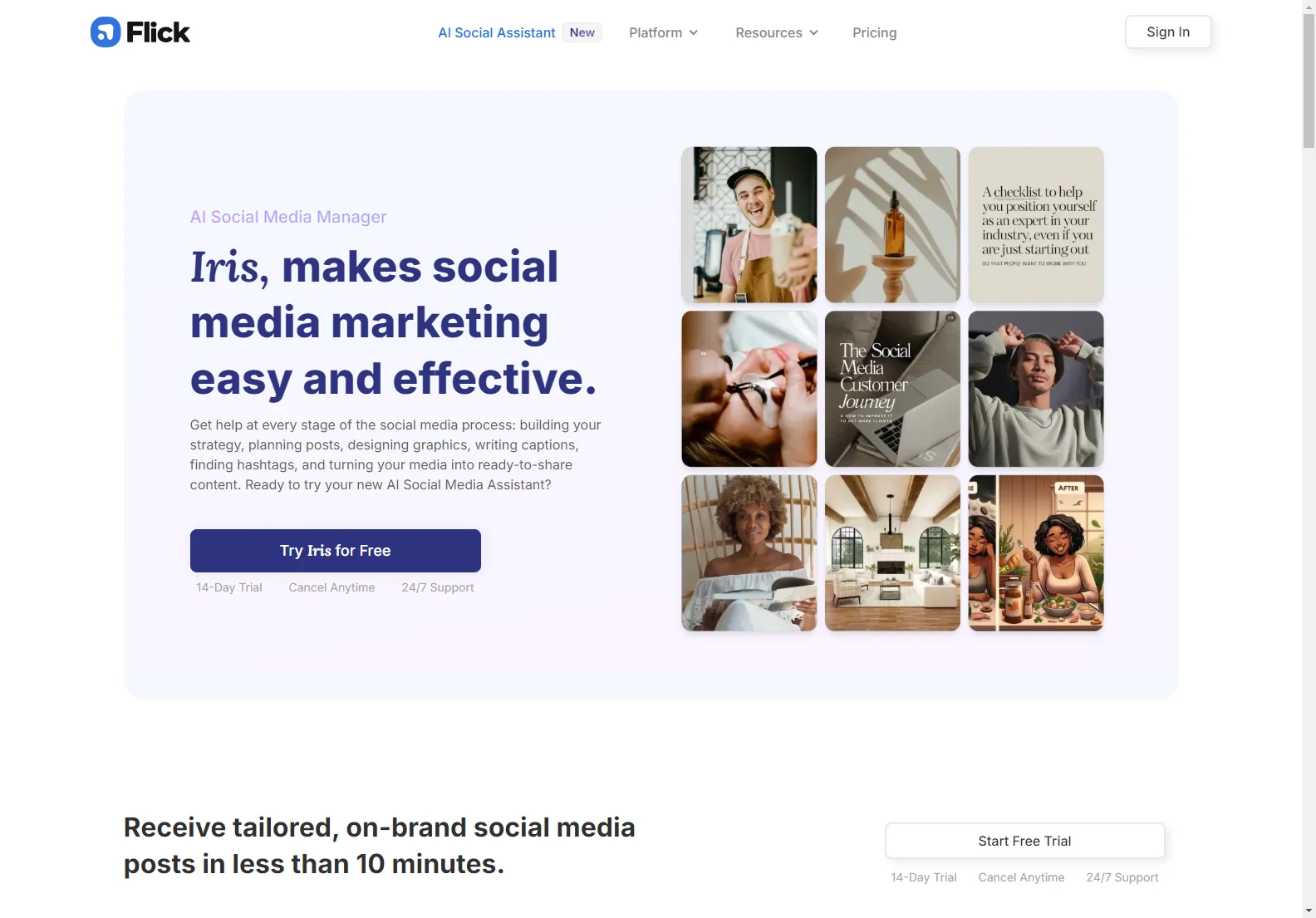 Iris: AI Social Media Manager for Streamlined Marketing