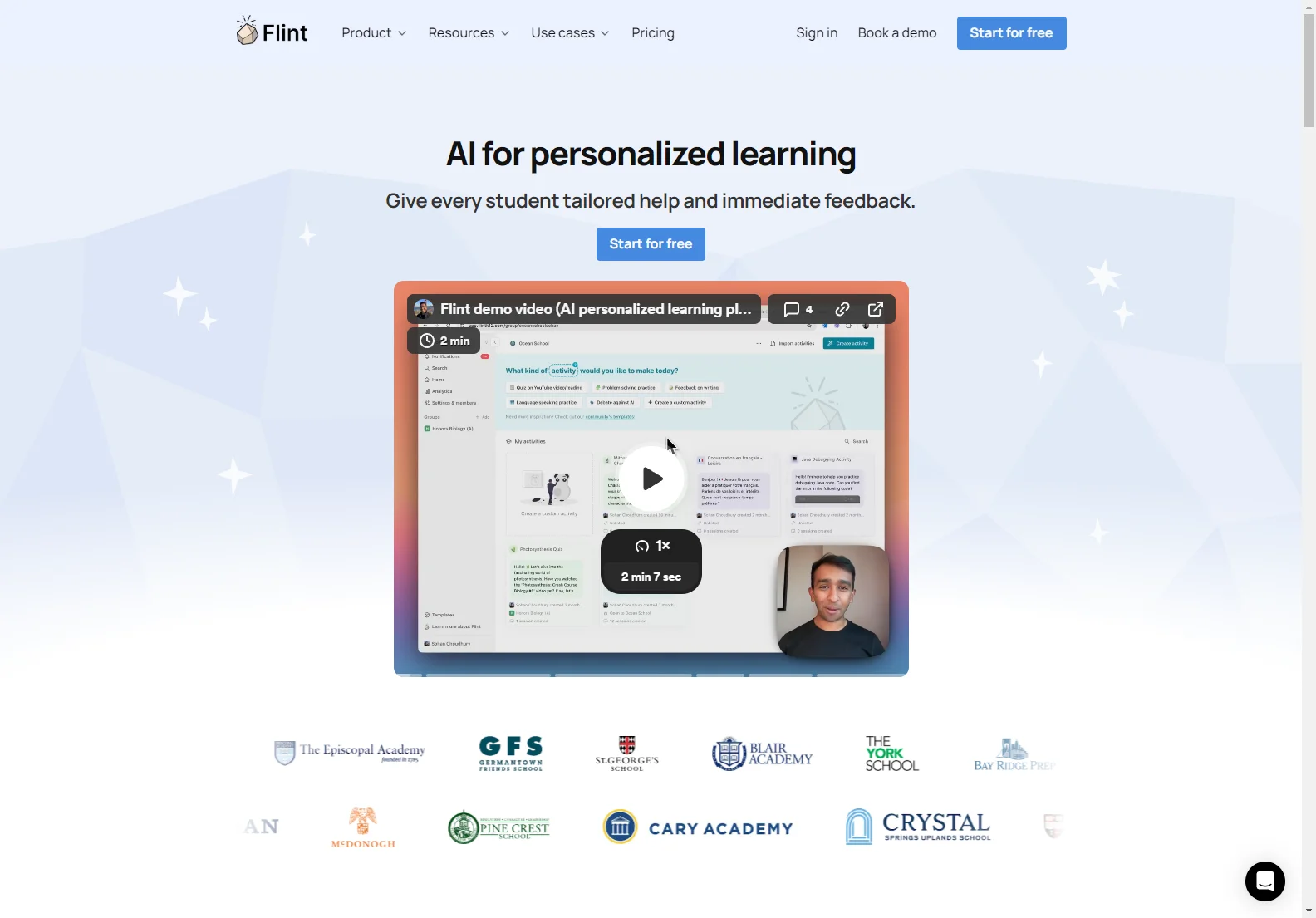 Flint: AI-Powered Personalized Learning Platform for Schools