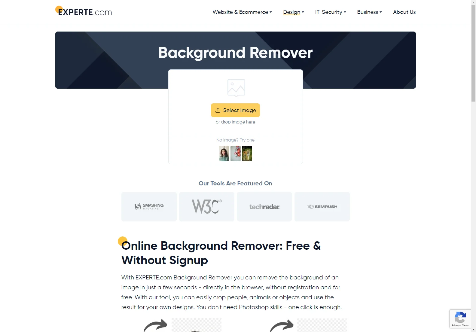 EXPERTE.com: Free Online Background Remover - No Signup Required