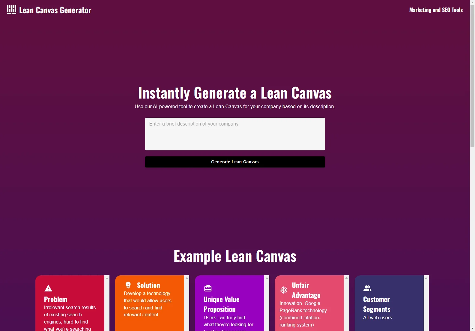 AI Lean Canvas Generator: Instantly Create Your Business Plan