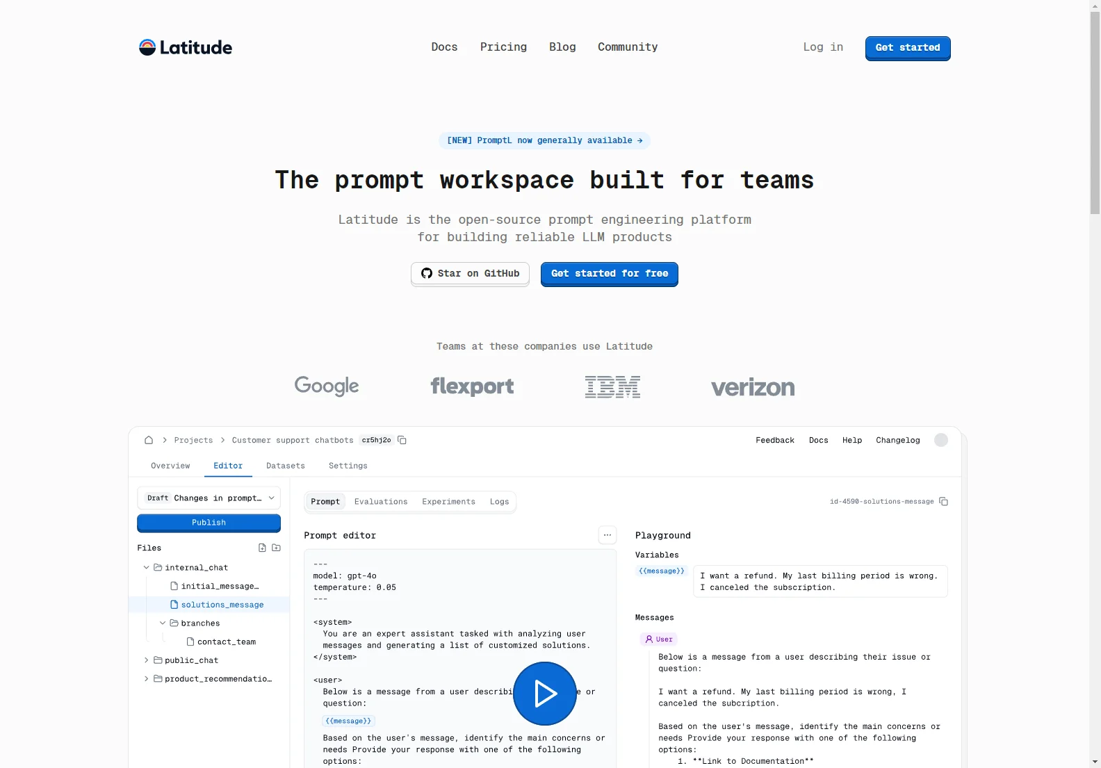 Latitude: Open-Source LLM Development Platform for Teams