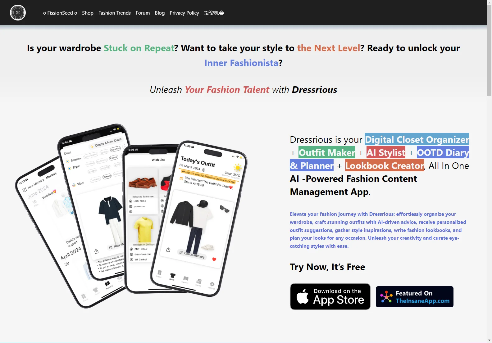 Dressrious: AI-Powered Fashion App for Outfit Planning and Style Inspiration