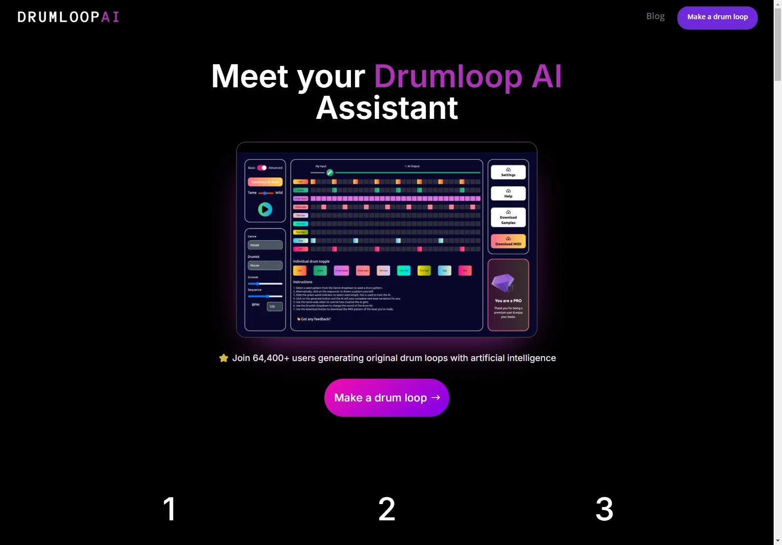 Generate Drum Loops with AI - Drumloop AI