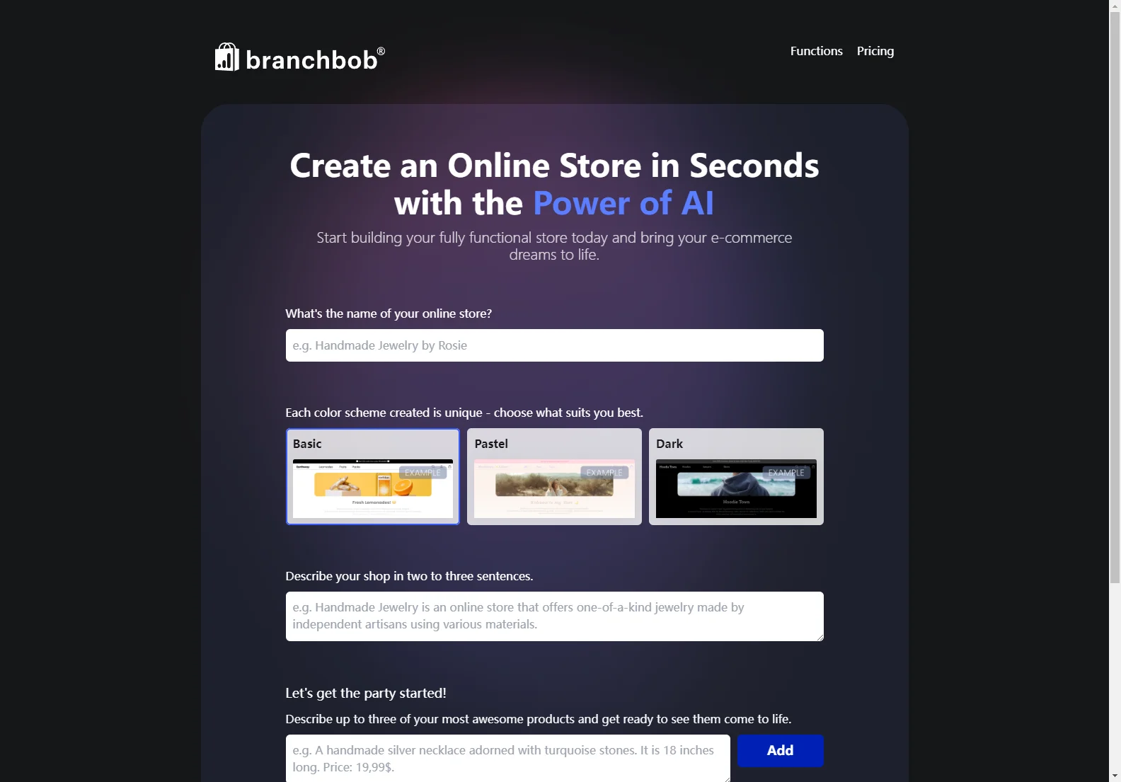 branchbob: AI-Powered Online Store Builder - Create Your Store in Seconds