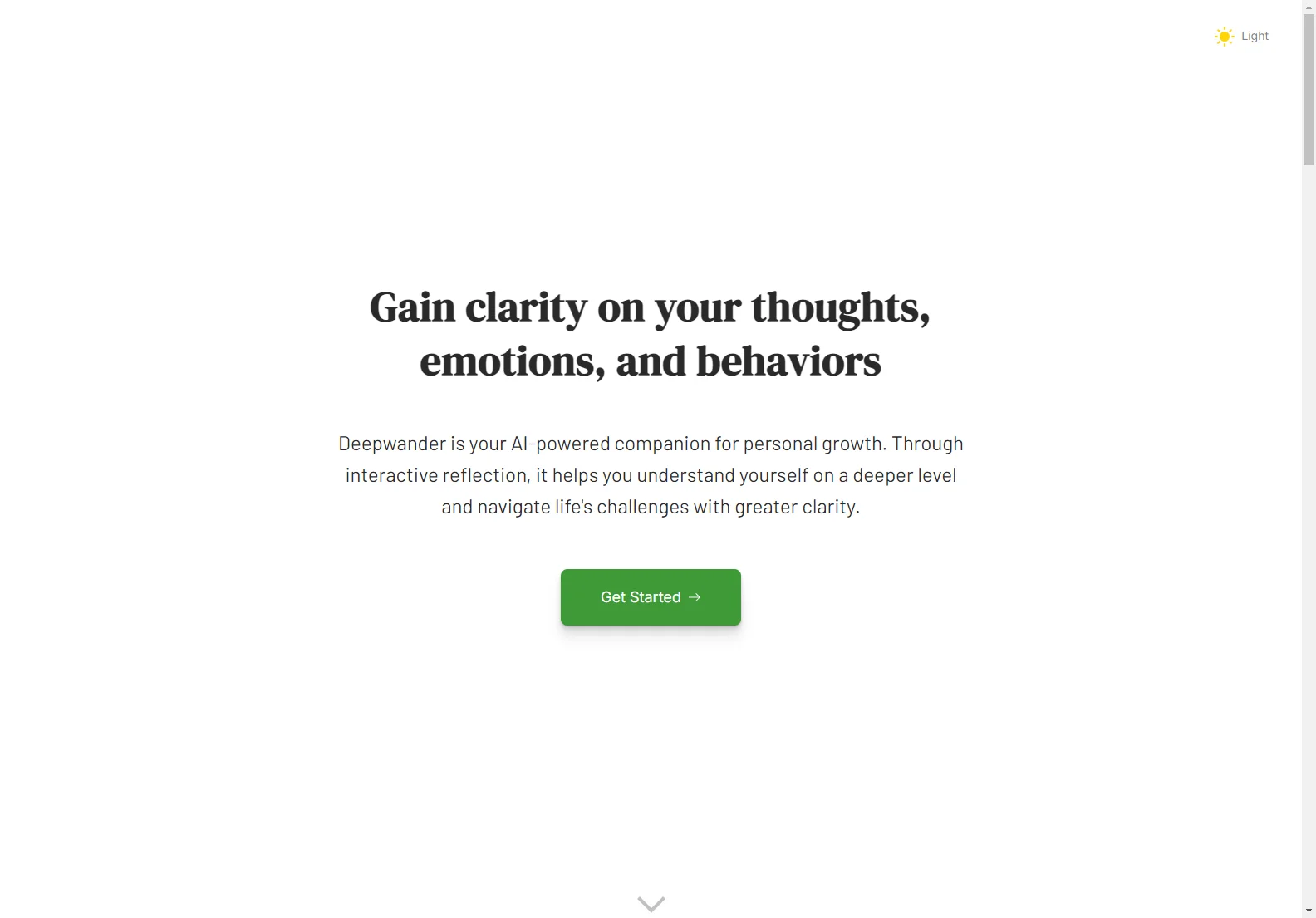 Deepwander: AI-Powered Personal Growth Companion for Self-Reflection and Clarity