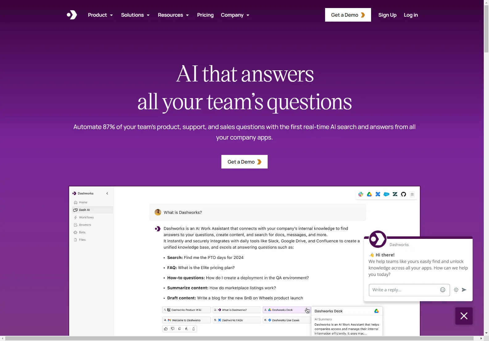 Dashworks: AI-Powered Search & Answers for Workplace Efficiency