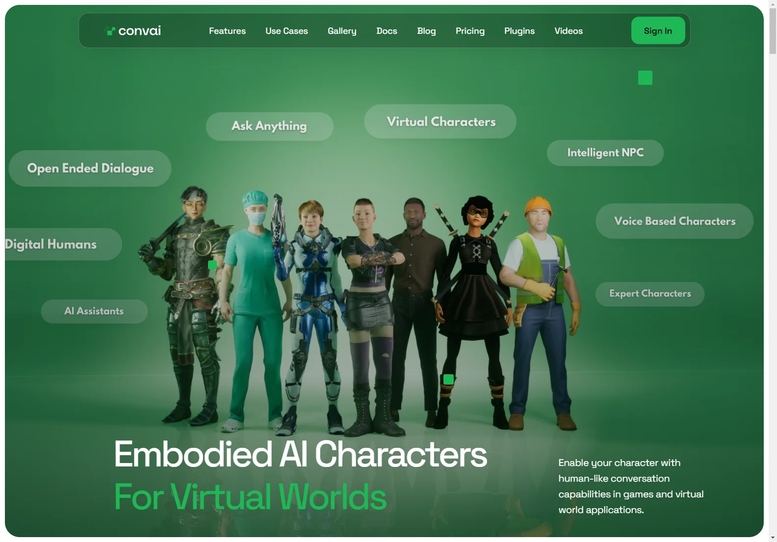 Convai: Revolutionizing Virtual Worlds with Lifelike AI Characters