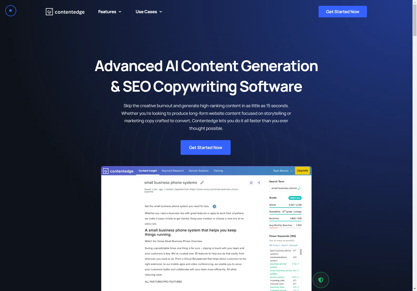 ContentEdge: AI-Powered Content Generation & SEO Copywriting Tool