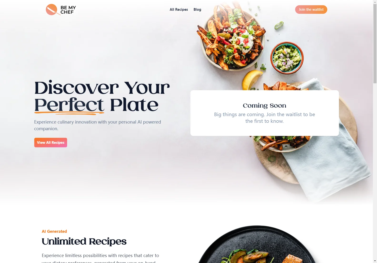 Be My Chef: AI-Powered Recipe Generator for Personalized Culinary Experiences