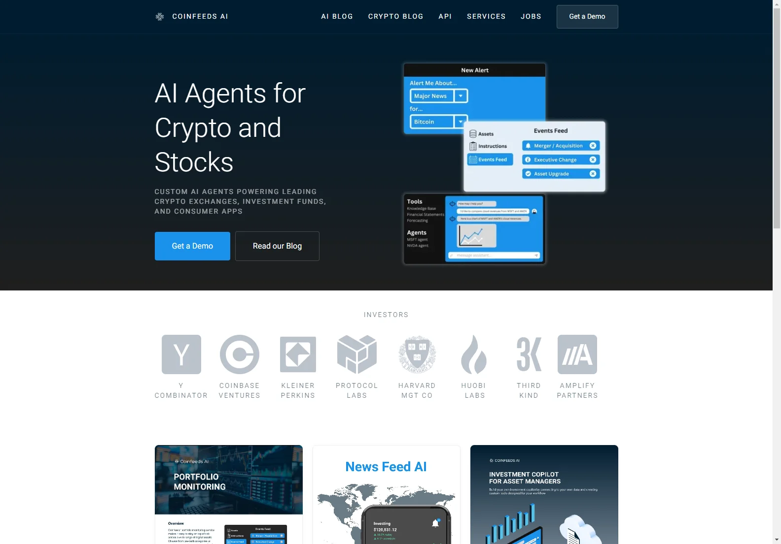 Coinfeeds AI: Revolutionizing Crypto & Stock Investment with Custom AI Agents