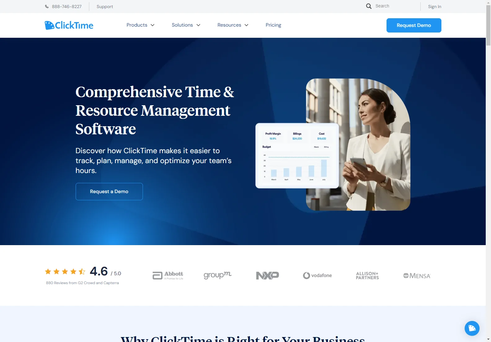 ClickTime: Streamlining Time & Resource Management for Improved Productivity