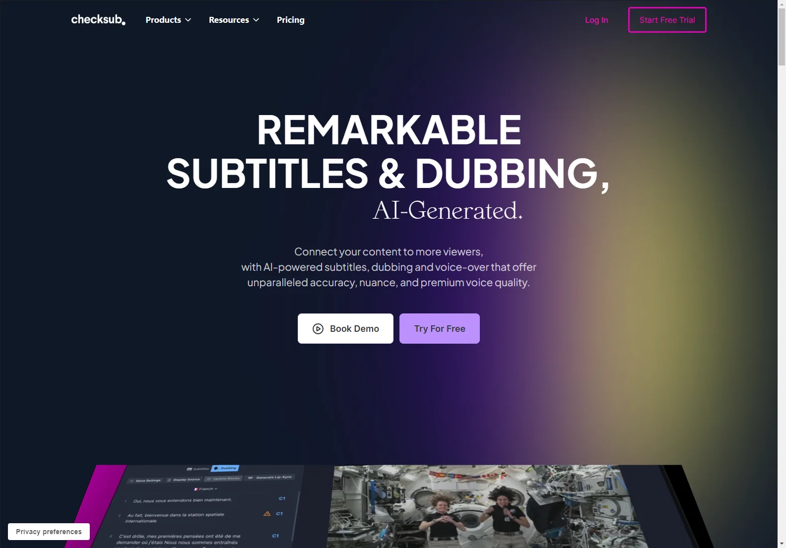 Checksub: AI-Powered Subtitle & Dubbing Generator for Global Reach