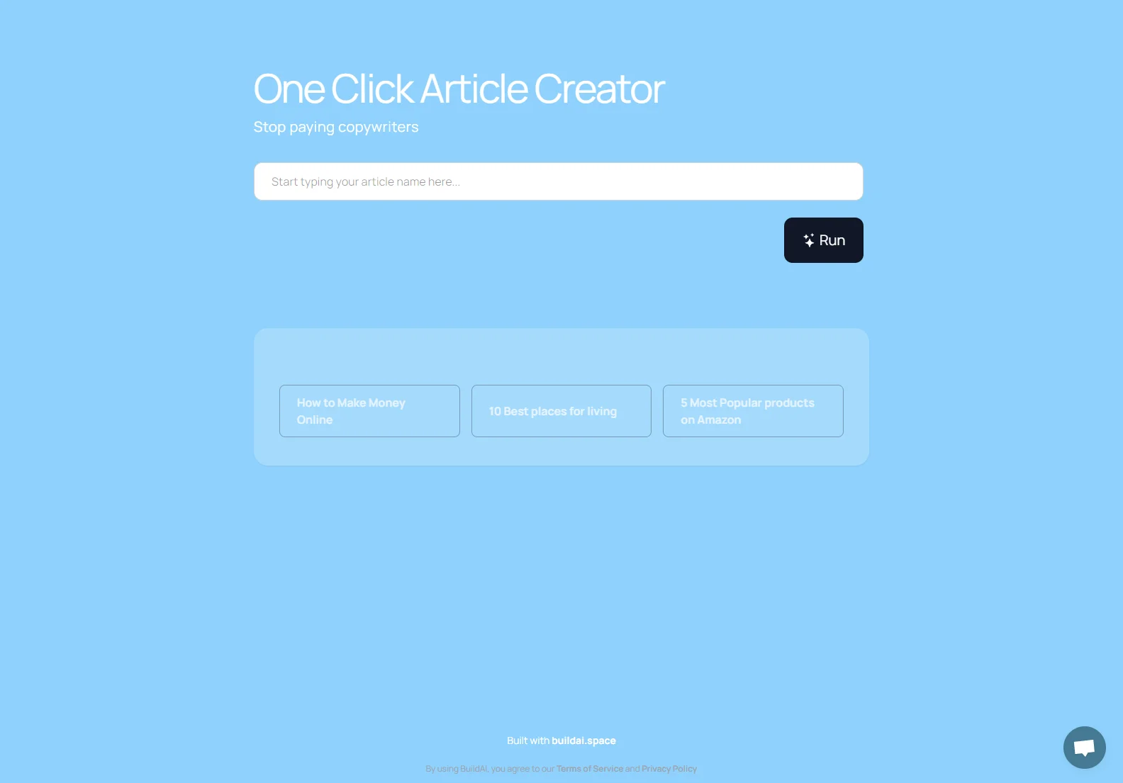 One Click Article Creator: AI-Powered Article Generation for SEO Success