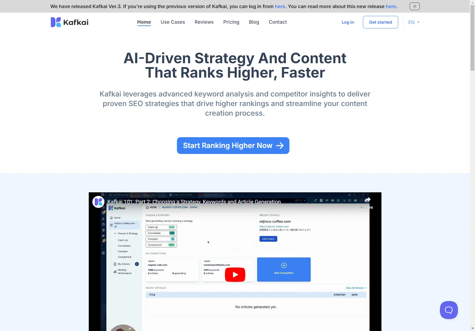 Kafkai: AI-Powered SEO Content & Competitor Insights Tool