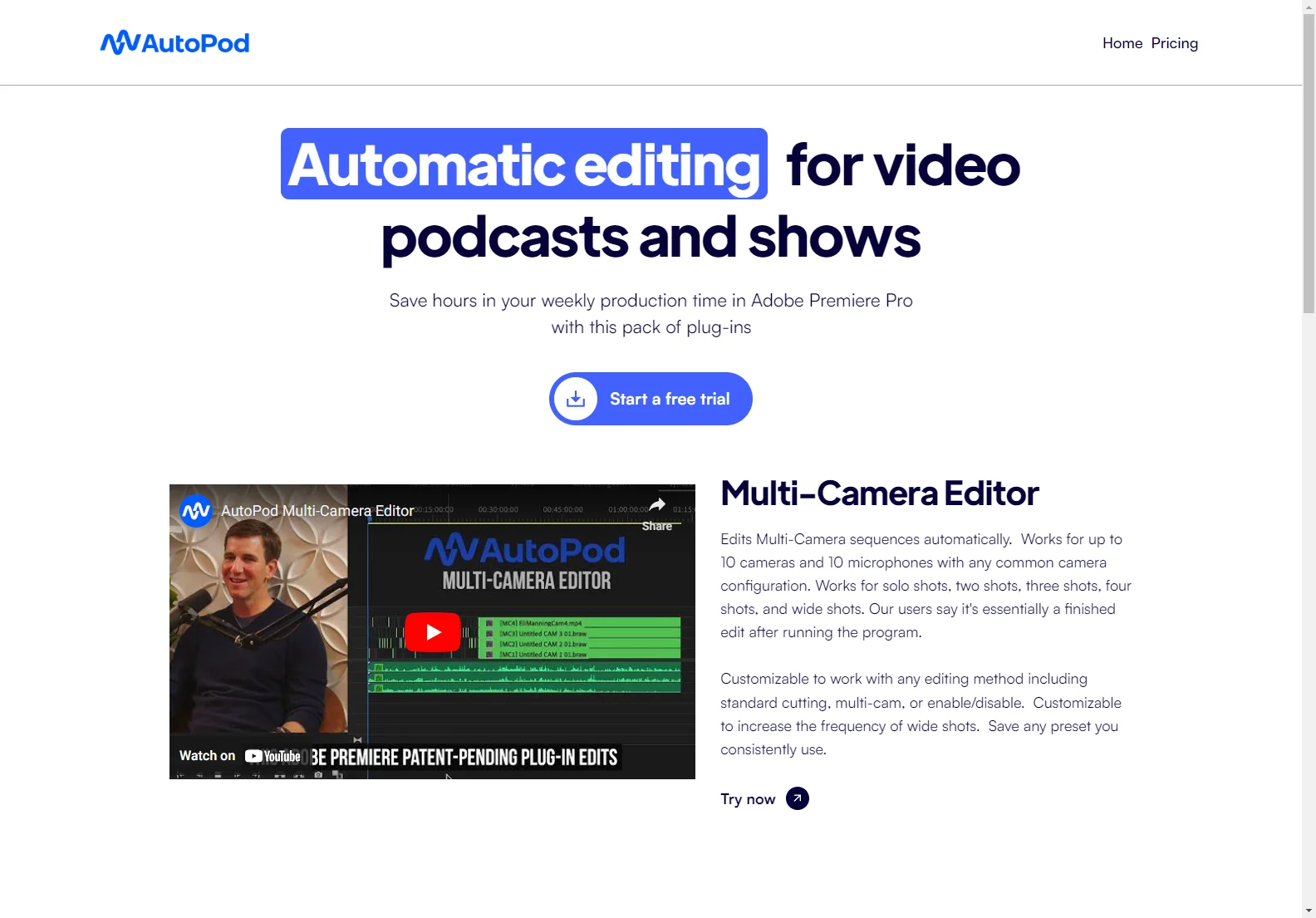 AutoPod: AI-Powered Podcast Editing for Adobe Premiere Pro