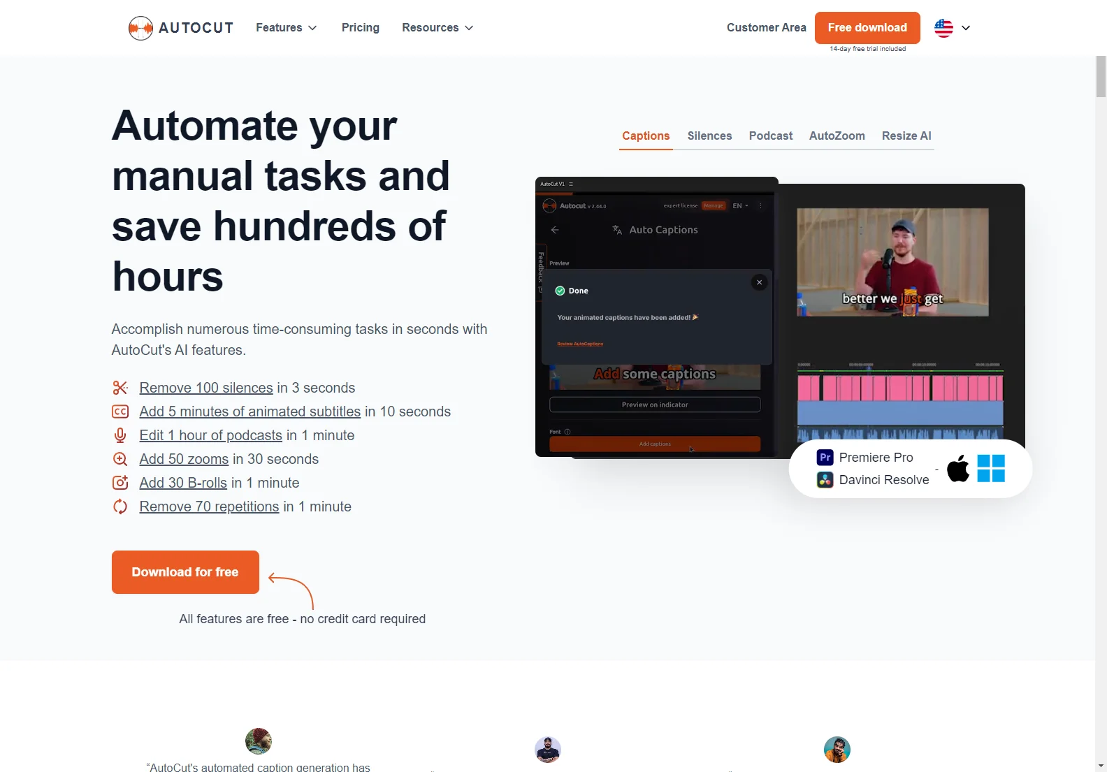 AutoCut: AI-Powered Video Editing Plugin for Premiere Pro & DaVinci Resolve