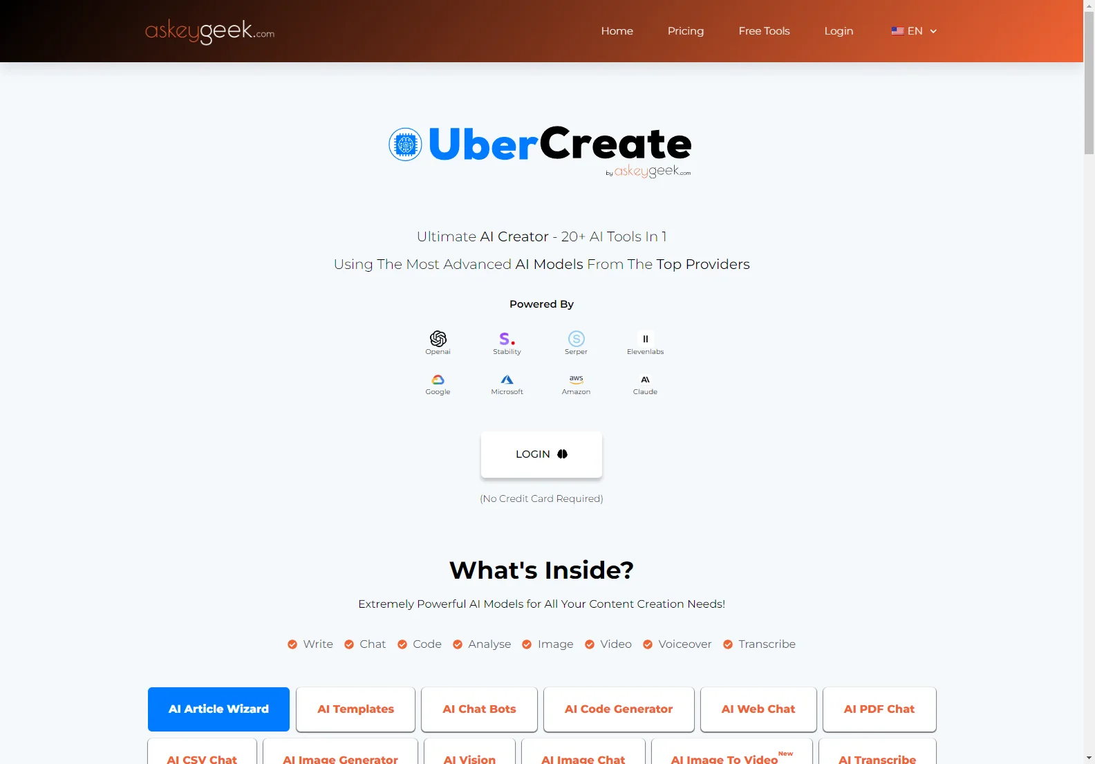 UberCreate: Ultimate AI Content Creation Tool (20+ AI Tools in 1)