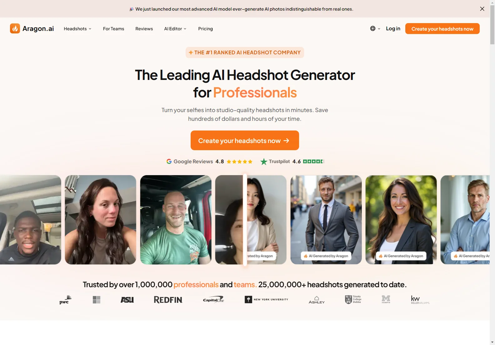 Aragon.ai: The Leading AI Headshot Generator for Professionals