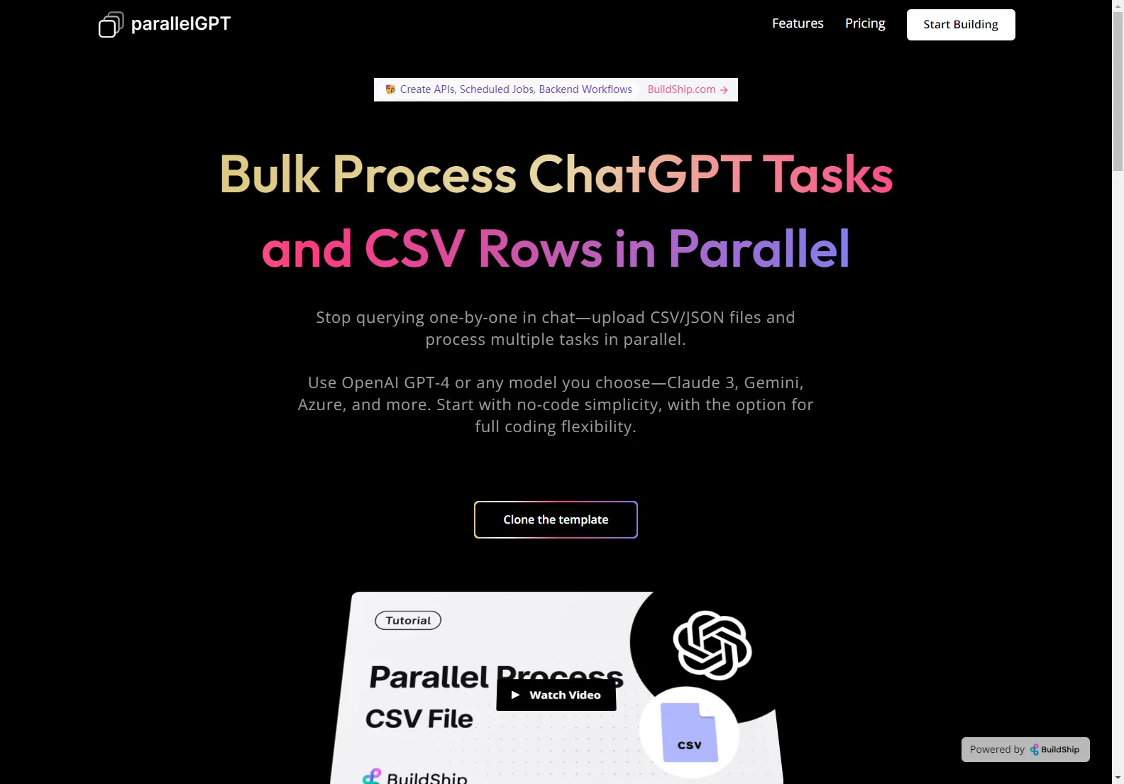 BuildShip: Batch Process ChatGPT Tasks in Parallel - No-Code & Secure