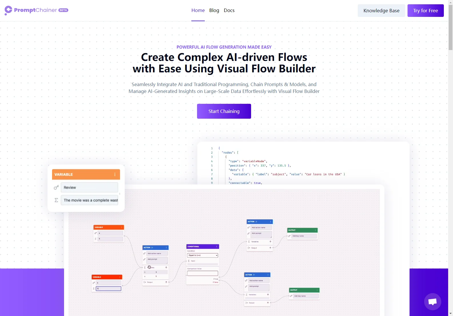 PromptChainer: Powerful AI Flow Generation Made Easy