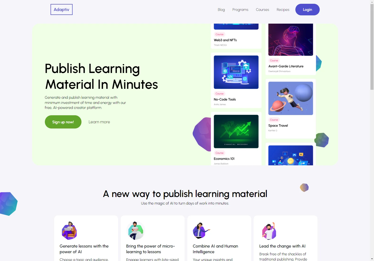 Adaptiv Creator Platform: AI-Powered Learning Material Creation