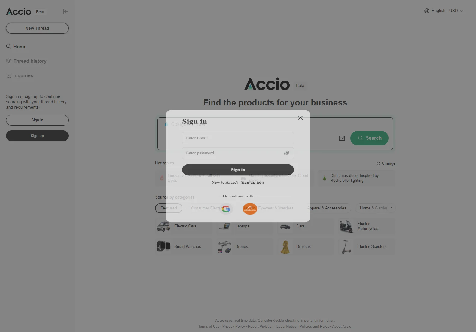 Accio: Streamlined Product Sourcing for Businesses