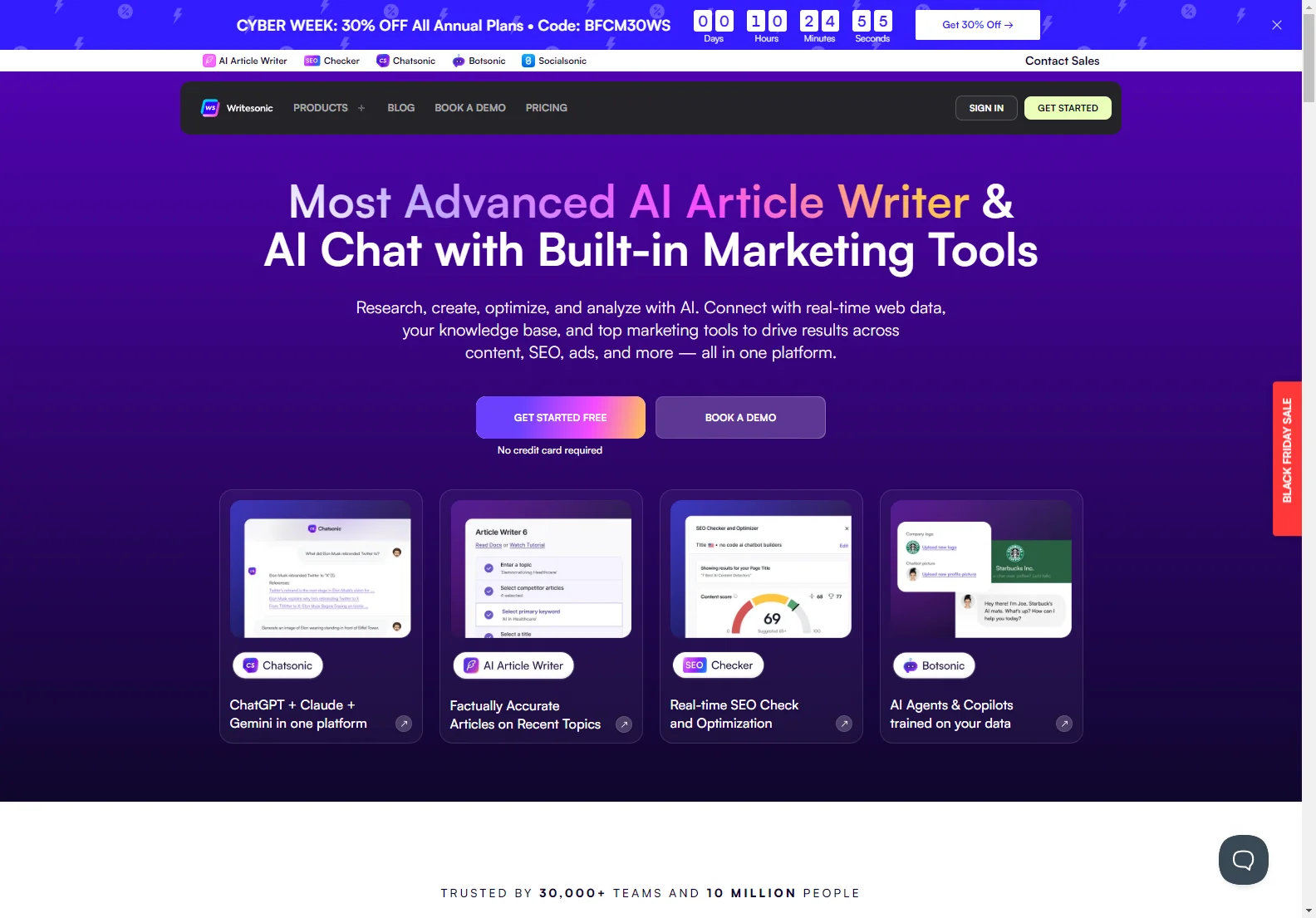 Writesonic: AI Content Writer, SEO Toolkit & Chatbots