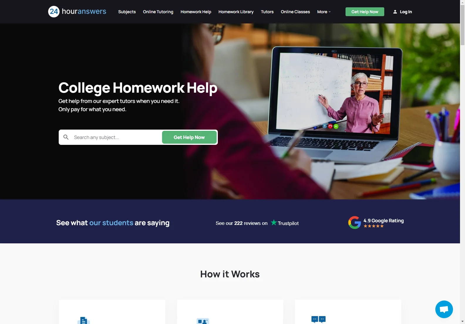 24HourAnswers: Online College Homework Help and Tutoring