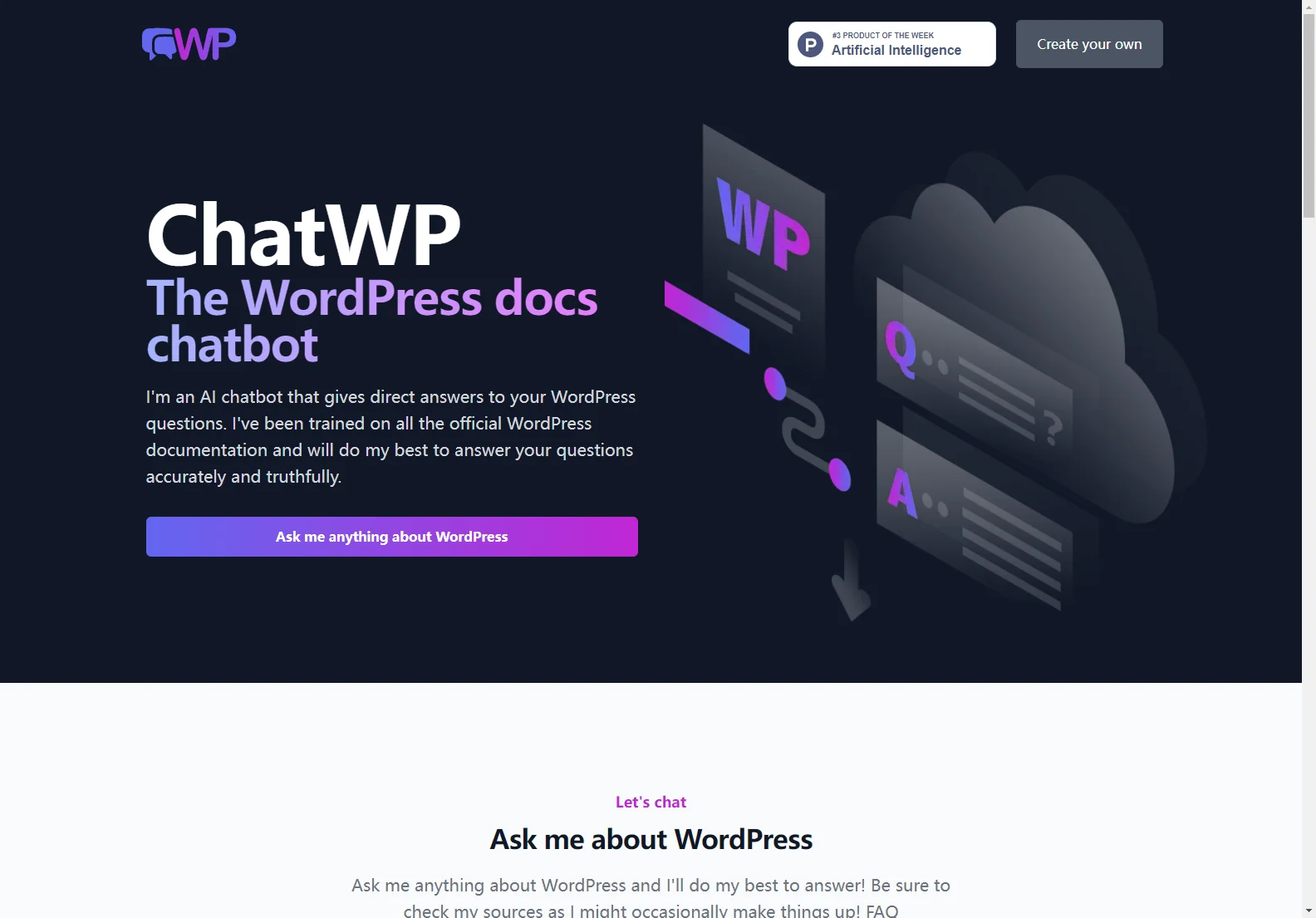 ChatWP: Your AI-Powered WordPress Documentation Chatbot