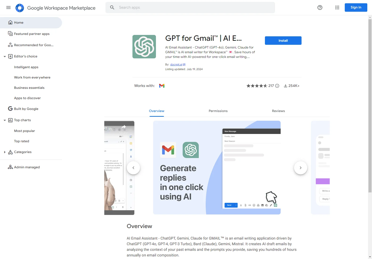 GPT for Gmail™: AI Email Assistant for Google Workspace