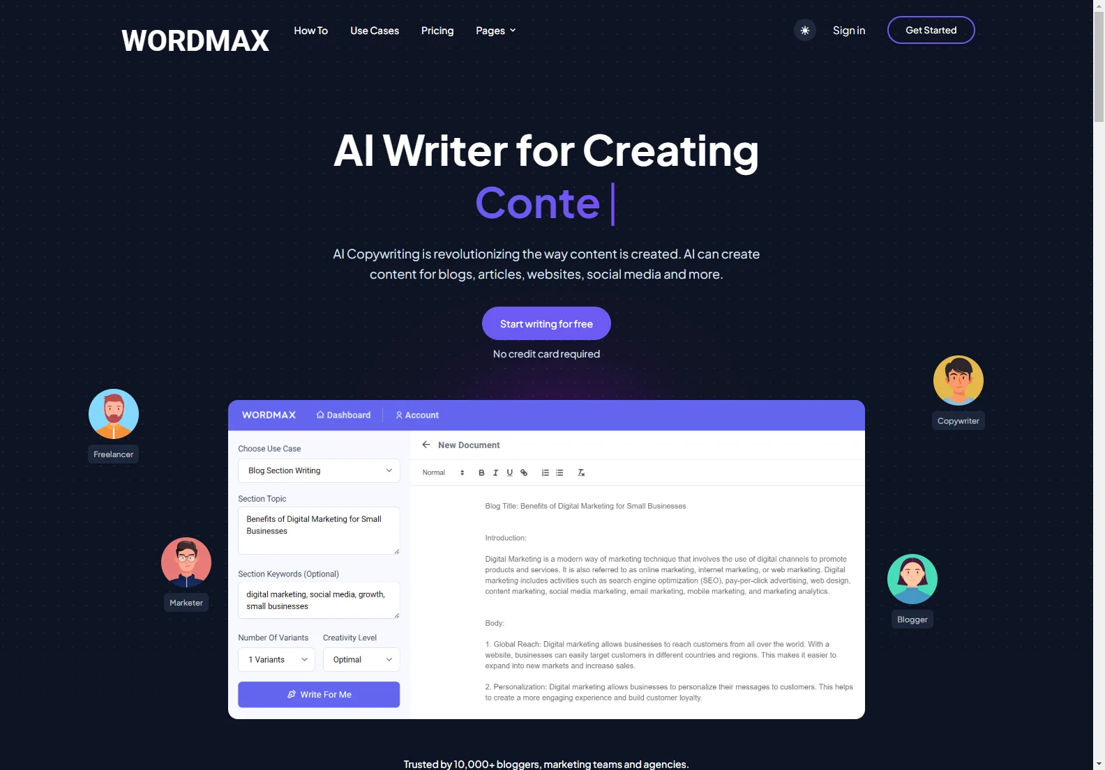 Wordmax AI Writer: Generate High-Quality Content Faster